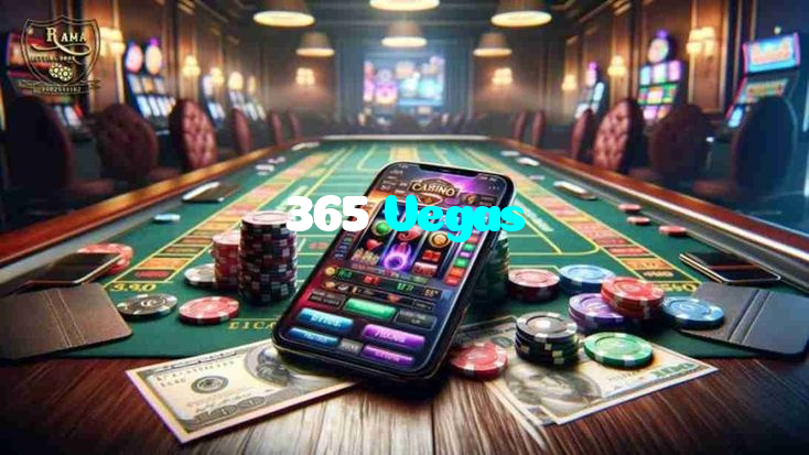 365 Vegas casino presented on mobile device in Pakistan with slots and live games